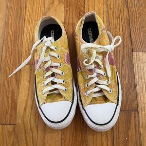 Converse Yellow and Pink Citrus Print
